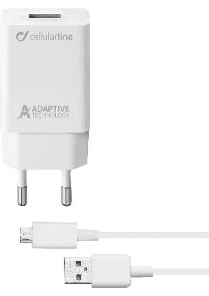 Micro USB 15W Kablo ve Adaptör Seyahat Şarjı Beyaz