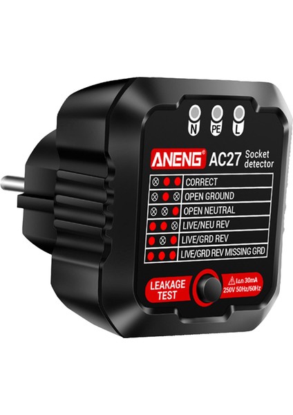 Outlet Test Cihazı Duvar Fiş Fazı Siyah (Yurt Dışından) modelleri