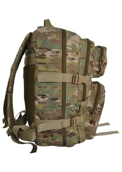 Lazer Kesim 45 Litre Multicam Kamuflaj Desenli Sırt Çantası, Taktik Çanta