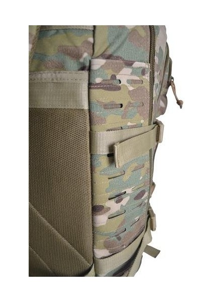 Lazer Kesim 45 Litre Multicam Kamuflaj Desenli Sırt Çantası, Taktik Çanta