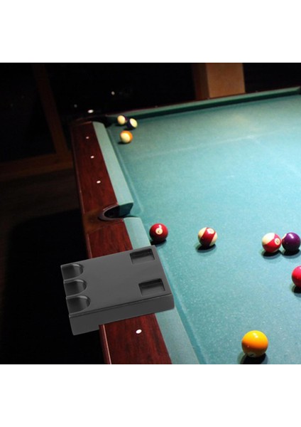 2 Tebeşir Delikli Havuz Ipucu Tutucu Masa Taşınabilir Ahşap Snooker Çubuk Raf (Yurt Dışından)