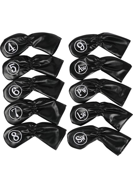 10X Golf Demir Kapakları Setin Çoğu Irons Head Protector Golf Kulübü Kafa Kapakları (Yurt Dışından)