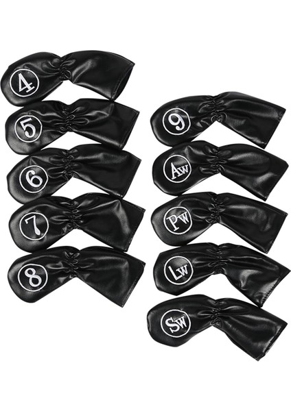 10X Golf Demir Kapakları Setin Çoğu Irons Head Protector Golf Kulübü Kafa Kapakları (Yurt Dışından)