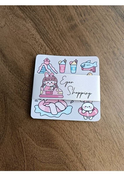 EyER Shoping Kawaii Kız Sticker Set