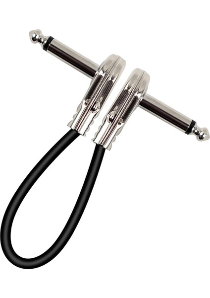 Gitar Yama Kablosu Kablosu Profesyonel Su Geçirmez Gitar Etkisi Pedal Kabloları Argent Düz 15CM (Yurt Dışından)