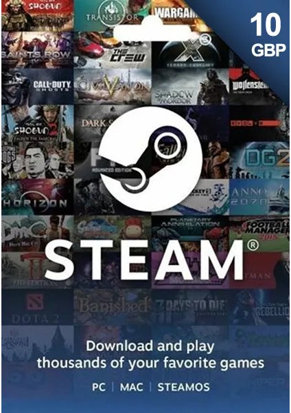 Steam Gift Card (UK) 10 GBP