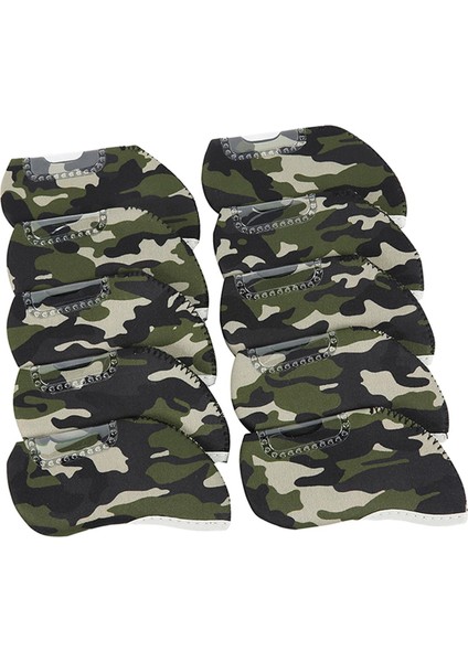 10X Golf Demir Kafası Su Geçirmez Golf Headcover Koruyucu Erkek Kadınlar (Yurt Dışından)