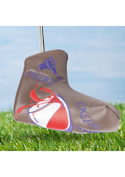 Golf Putter Head Kapakları Golf Kafası Kapakları Putter, Scratch Dayanıklı, Blade Kahve Giyin (Yurt Dışından)