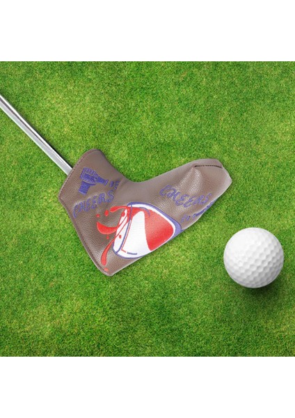Golf Putter Head Kapakları Golf Kafası Kapakları Putter, Scratch Dayanıklı, Blade Kahve Giyin (Yurt Dışından)