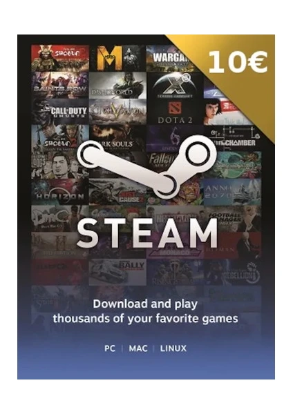 Steam Gift Card 10 EURO