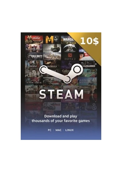 Steam Gift Card (Us) 10 Usd