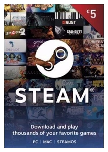 Steam Gift Card 5 Euro