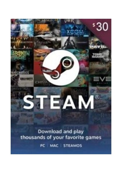 Steam Gift Card (US) 30 USD