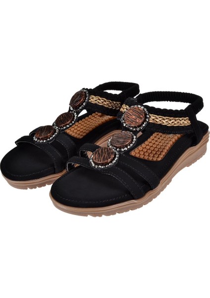 Comfort Kadın Sandalet GJ-1204 Siyah fırsatları