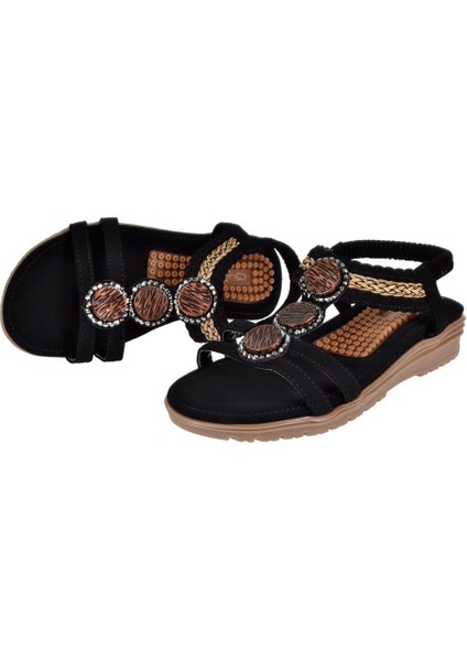 Comfort Kadın Sandalet GJ-1204 Siyah indirimleri