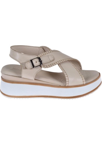Hakiki Deri Çift Tabanlı Kadın Sanadalet PLM-1232 Bej fiyatları