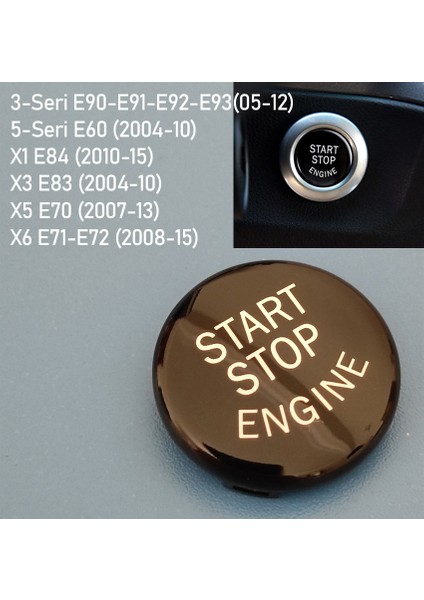 Bmw X3 E83 Start Stop Buton Kapağı - X3 Motor Çalıştırma Butonu