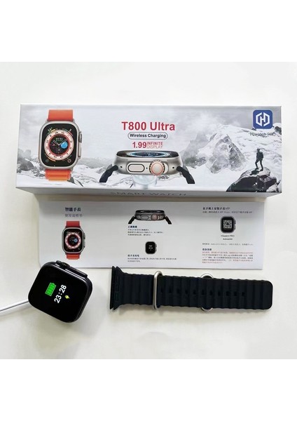 Watch Smart Ultra T800 Akıllı Kol Saati / Unisex Kol Saat ( Yedek Kordon Hediyeli )