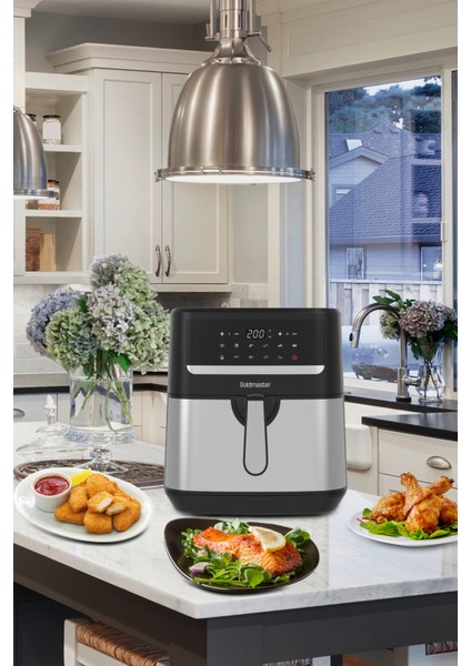 Goodfry 1800W 9,2 Litre 3xl Dev Hazneli Dokunmatik 10 Ön Ayarlı Airfryer Yağsız Sıcak Hava Fritözü