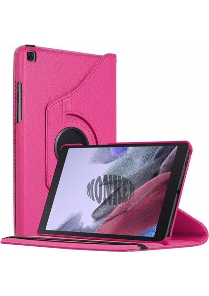 Samsung Galaxy Tab A7 Lite T220 T225 Uyumlu 8.7 Inç Pembe Tablet Kılıfı Dönerli Standlı Suni Deri