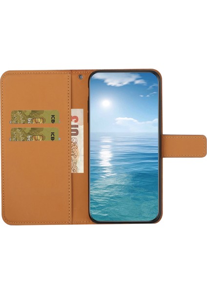 Samsung Galaxy A24 4g Için Damgalı Telefon Kılıfı Stand Cüzdanlı Baskalı Çiçek Deri Telefon Kapağı (Yurt Dışından)