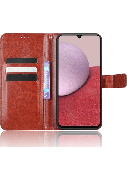 Samsung Galaxy A24 Için 4g Cüzdan Pu Pu Deri Deri Çılgın At Dokusu Stand Folio Flip Telefon Kapağı (Yurt Dışından) fırsatları