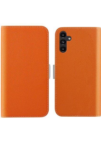Samsung Galaxy A24 Için 4g Litchi Doku Pu Deri Kılıf Stand Cüzdan Şeker Renk Kapağı (Yurt Dışından)