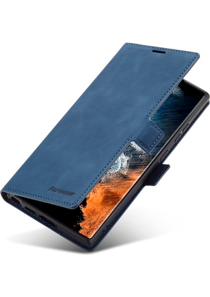 Samsung Galaxy S23 Ultra Anti-Fall Phone Cover Cilt Dostu Deri Deri Stand Cüzdan Cep Telefonu Kılıfı (Yurt Dışından) fırsatları