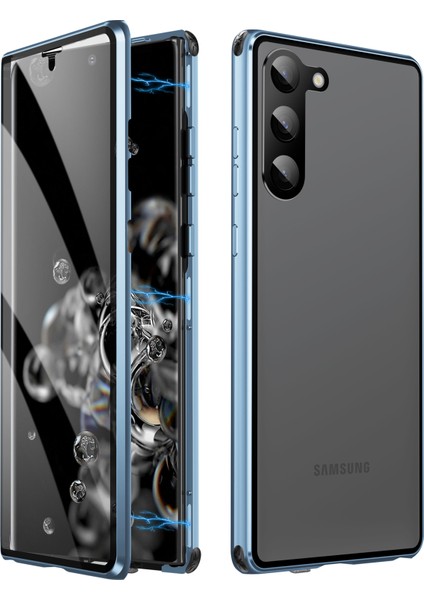 Samsung Galaxy S23 Için Plus Telefon Kapağı Peep Anti Metal Temperli Cam Telefon Kılıfı (Parmak Izi Kilidi Yok) (Yurt Dışından)