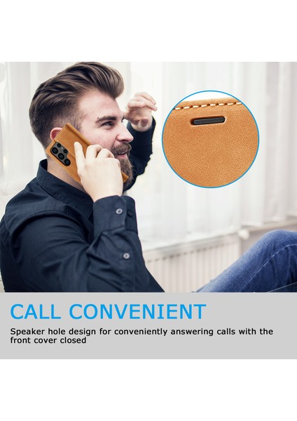 Samsung Galaxy S23 Ultra Pu Deri Koruyucu Telefon Kılıfı Cüzdan Standı Manyetik Otomatik Absorlanmış Telefon Kapağı (Yurt Dışından) indirimleri