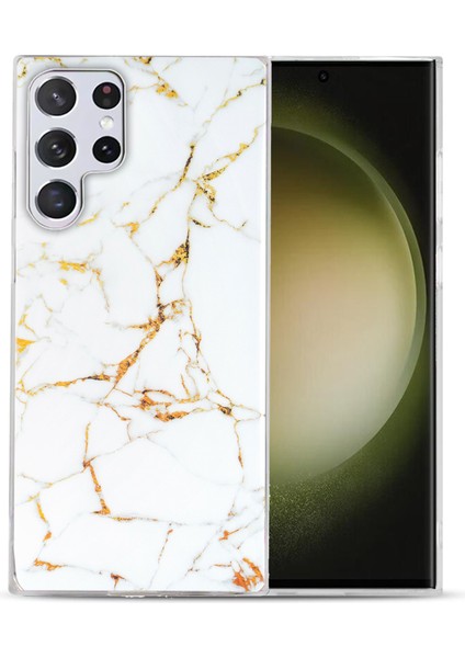 Samsung Galaxy S23 Için Ultra Imd Mermer Desen Anti-Colision Tpu Kılıfı Geri Koruyucu Telefon Kapağı (Yurt Dışından)