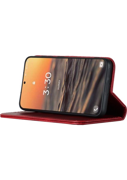 Samsung Galaxy S23 Için Artı Telefon Kapağı Buzağı Dokusu Pu Deri Standı Manyetik Emilim Anti-Cüzdan Cüzdan Telefon Kasası (Yurt Dışından) modelleri
