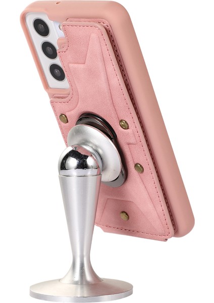 Samsung Galaxy S23 Için Plus Rotary Ring Kickstand Telefon Kılıf Kart Yuvaları Deri Kaplamalı Tpu Kapak (Yurt Dışından) fiyatları