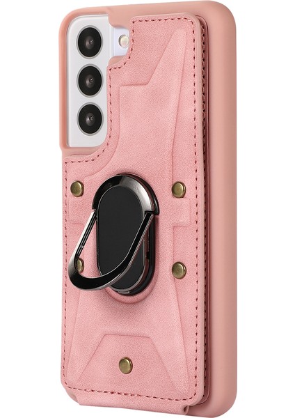 Samsung Galaxy S23 Için Plus Rotary Ring Kickstand Telefon Kılıf Kart Yuvaları Deri Kaplamalı Tpu Kapak (Yurt Dışından) fırsatları