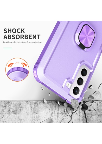 Samsung Galaxy S23 Için Plus Sert Pc+Silikon Telefon Kapağı Dönen Yüzük Tutucu Kickstand Cep Telefon Kılıfı (Yurt Dışından) fırsatları