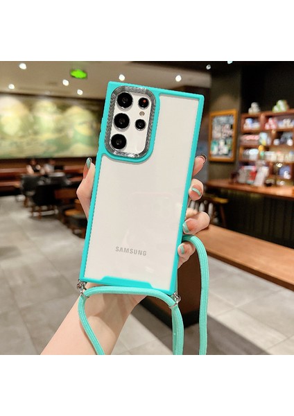 Samsung Galaxy S23 Ultra, Elektrokaplatma Lens Çerçevesi Tpu + Akrilik Anti-Çizelge Anti Tele Kapağı (Yurt Dışından)