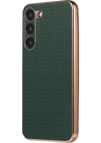 Samsung Galaxy S23 Için Nano Elektrapan Telefon Kapağı Plus Dokulu Orijinal Deri Kaplamalı Tpu Kılıfı (Yurt Dışından)