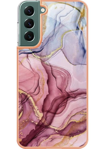 Samsung Galaxy S23 Için Plus Elektrokaplama Çerçevesi Tpu Kapak 2.0mm Imd Mermer Desen Cep Telefonu Kılıfı (Yurt Dışından) fiyatları