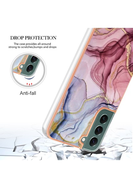 Samsung Galaxy S23 Için Plus Elektrokaplama Çerçevesi Tpu Kapak 2.0mm Imd Mermer Desen Cep Telefonu Kılıfı (Yurt Dışından) indirimleri