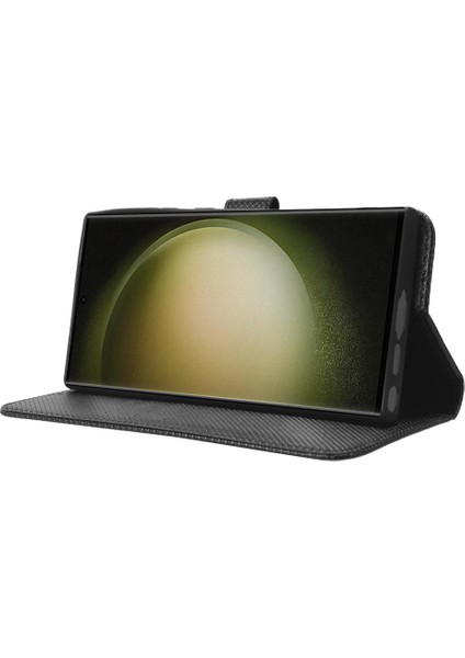 Samsung Galaxy S23 Için Ultra Çok Amaçlı Cüzdan Telefon Stand Pu Deri+Tpu Telefon Kılıfı Elmas Doku Telefon Kapağı (Yurt Dışından) fırsatları