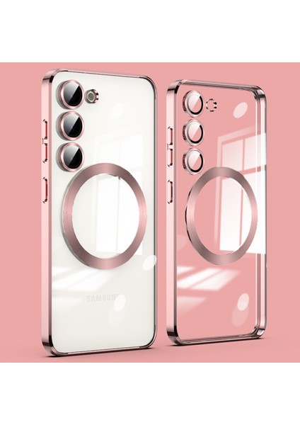 Samsung Galaxy S23 Manyetik Net Kılıf Için Cam Lens Filmi ile Akrilik+Tpu Telefon Kapağı (Yurt Dışından)