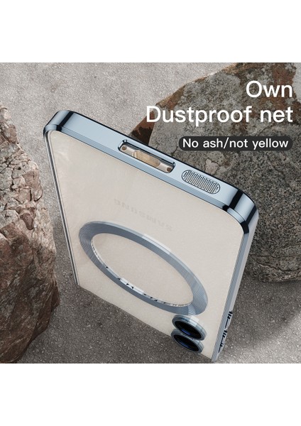 Samsung Galaxy S23 Manyetik Net Kılıf Için Cam Lens Filmi ile Akrilik+Tpu Telefon Kapağı (Yurt Dışından)
