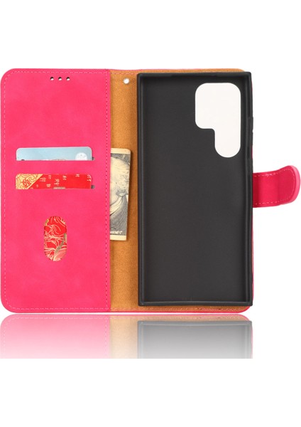Samsung Galaxy S23 Ultra Cep Telefon Kapağı Kabuğu Cilt Dokunuş Hisset Pu Deri Cüzdan Telefon Stand Kılıfı (Yurt Dışından) indirimleri