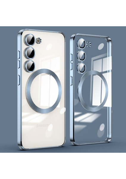 Samsung Galaxy S23 Manyetik Net Kılıf Için Cam Lens Filmi ile Akrilik+Tpu Telefon Kapağı (Yurt Dışından)