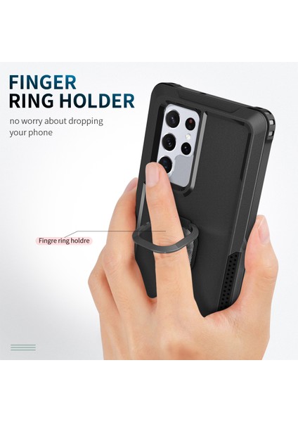 Samsung Galaxy S23 Için Ultra Döner Yüzük Tutucu Kickstand Telefon Kılıfı Pc + Silikon Anti-Çizelge Telefon Kapağı (Yurt Dışından) fiyatları