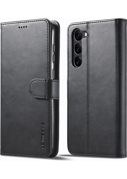 Samsung Galaxy S23 Plus Için Şok Geçirmez Telefon Kılıfı, Buzağı Dokusu Manyetik Toka Pu Deri Cüzdan Stand Koruyucu Cep Telefonu Kapağı (Yurt Dışından)