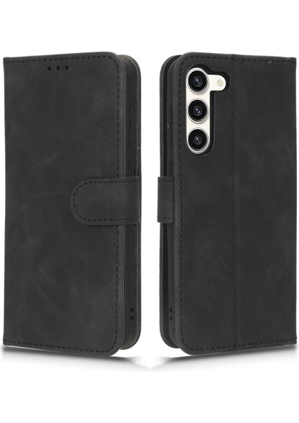 Samsung Galaxy S23 Plus Için Sonbahar Önleyici Telefon Kılıfı, Cilt Touch Duygu Pu Deri Cüzdan Stand Cep Telefonu Kapağı (Yurt Dışından)