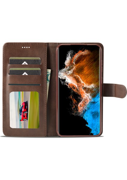 Samsung Galaxy S23 Plus Için Şok Geçirmez Telefon Kılıfı, Buzağı Dokusu Manyetik Toka Pu Deri Cüzdan Stand Koruyucu Cep Telefonu Kapağı (Yurt Dışından) fiyatları