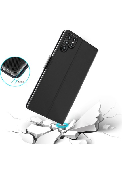 Samsung Galaxy S23 Için Ultra Pu Deri+Tpu Şok Geçirmez Cep Telefonu Kasası Katlanabilir Stand Kartı Tutucu Makyaj Aynası ile Manyetik Telefon Kapağı (Yurt Dışından) indirimleri