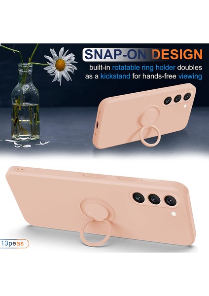 Samsung Galaxy S23 Için Plus Koruyucu Telefon Kılıfı Yüzük Kickstand Sıvı Silikon Telefon Kapağı Lanyard ile (Yurt Dışından) indirimleri